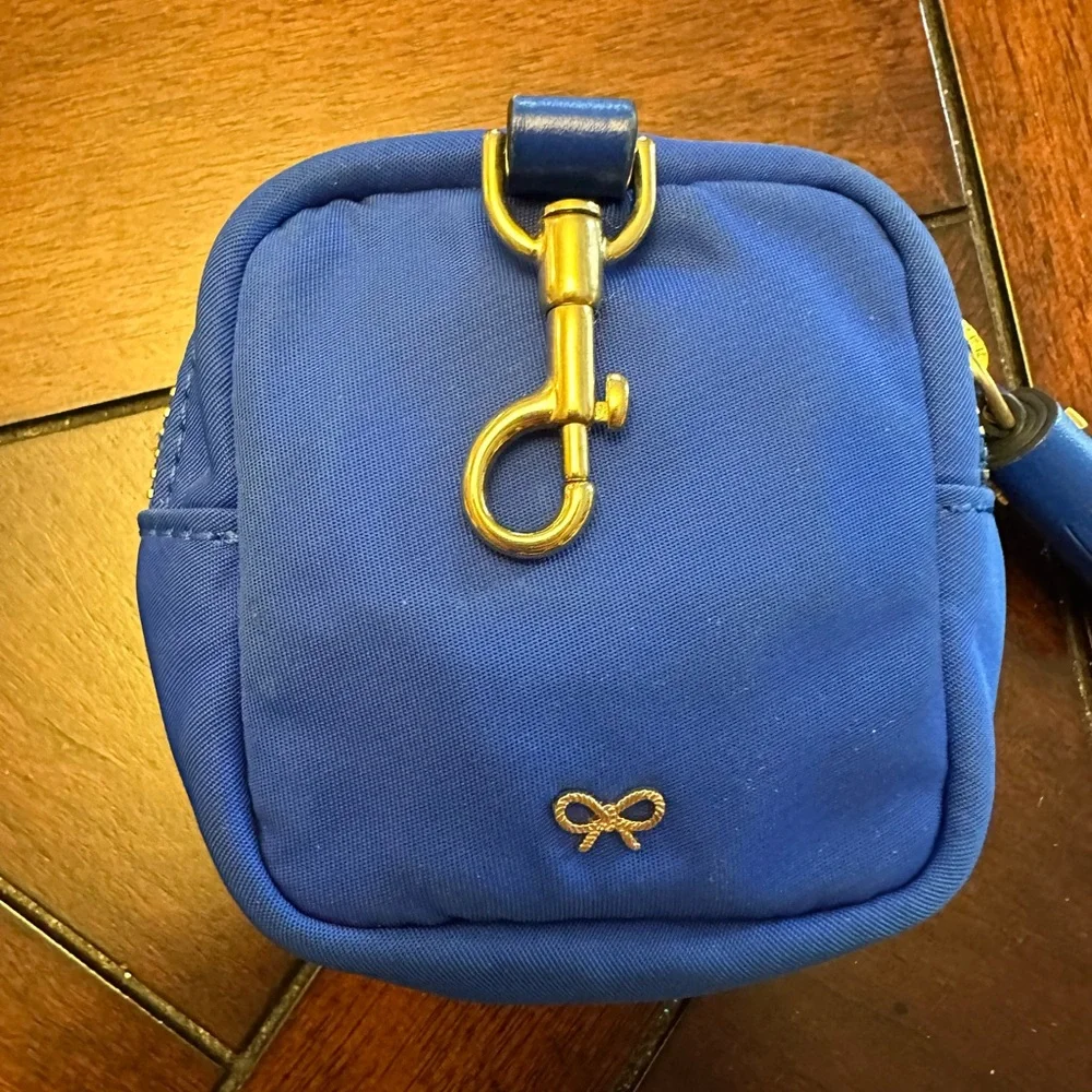 Anya Hindmarch Blue Pouch with Tassel